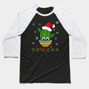 Cactus Claus - Cactus With A Santa Hat In A Bowl Baseball T-Shirt